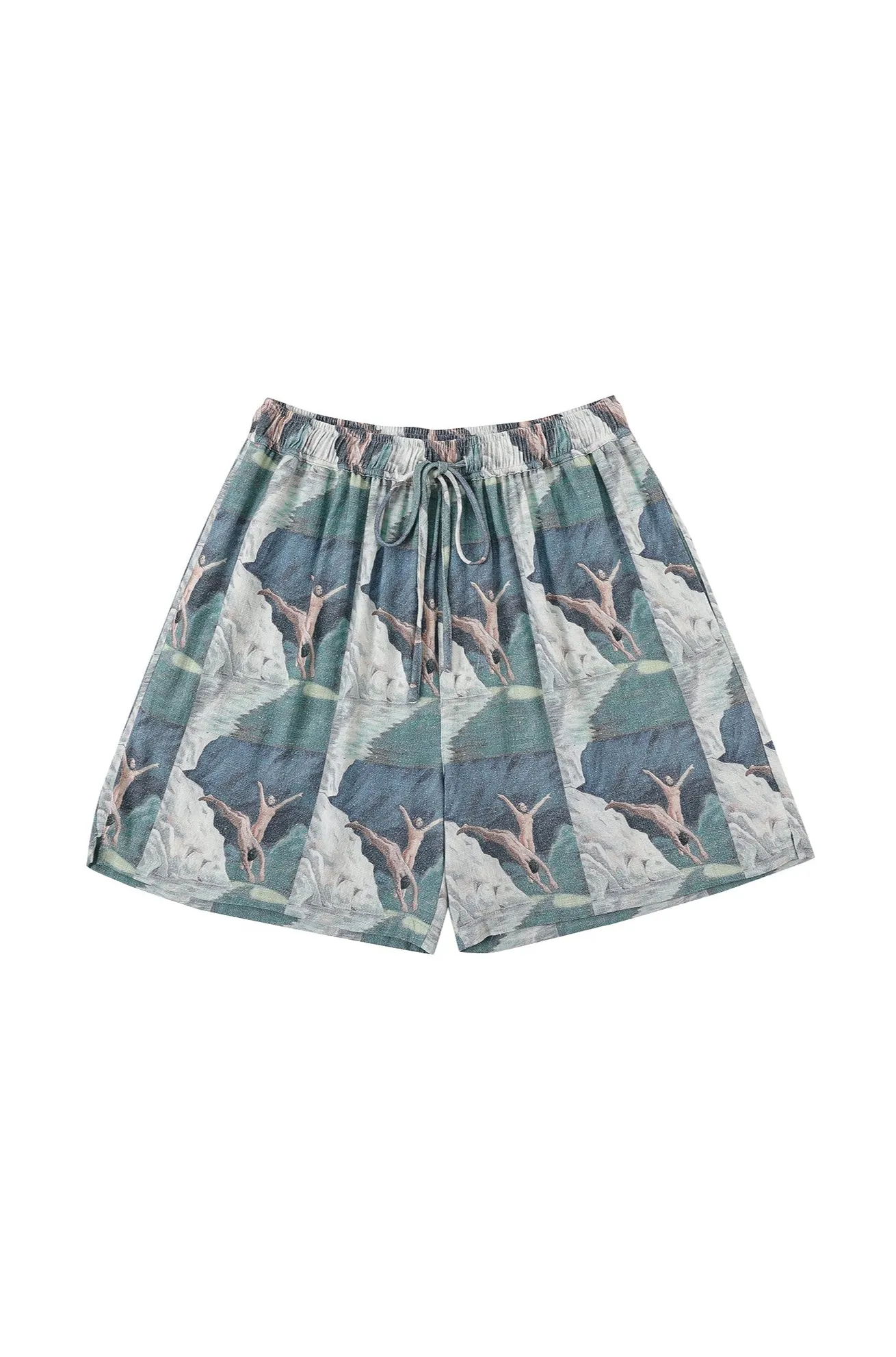 Unisex Nude Divers Soft Linen Shorts