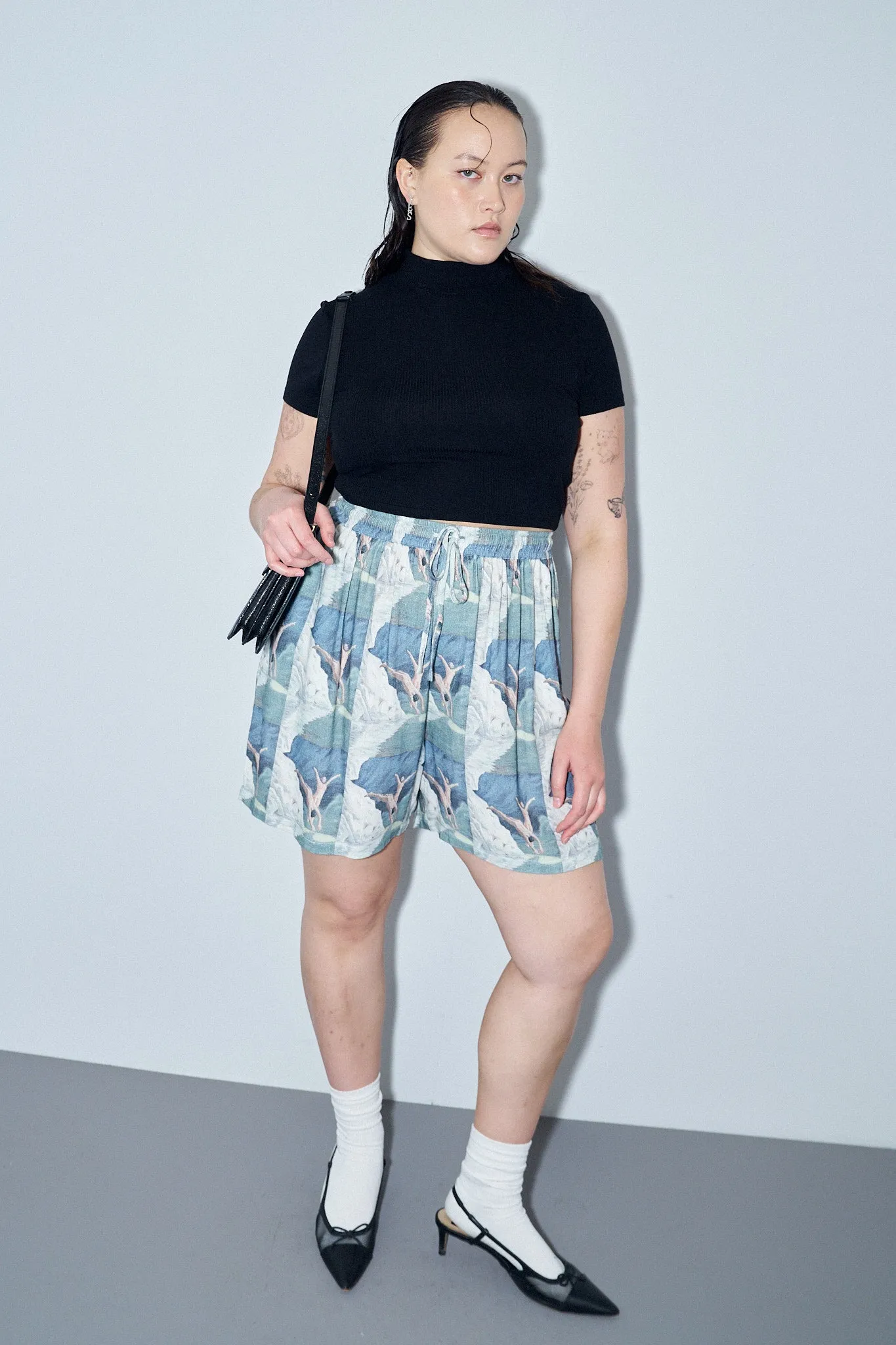 Unisex Nude Divers Soft Linen Shorts