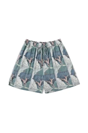 Unisex Nude Divers Soft Linen Shorts