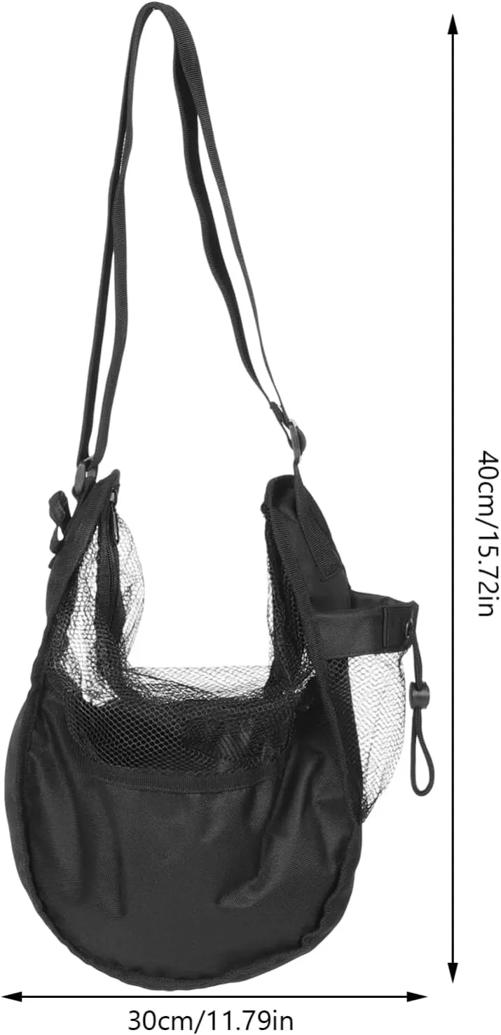 UPKOCH Single Basketball Storage Bag Cross Body Carrying Bag for Sports Balls Lightweight Mesh Design for