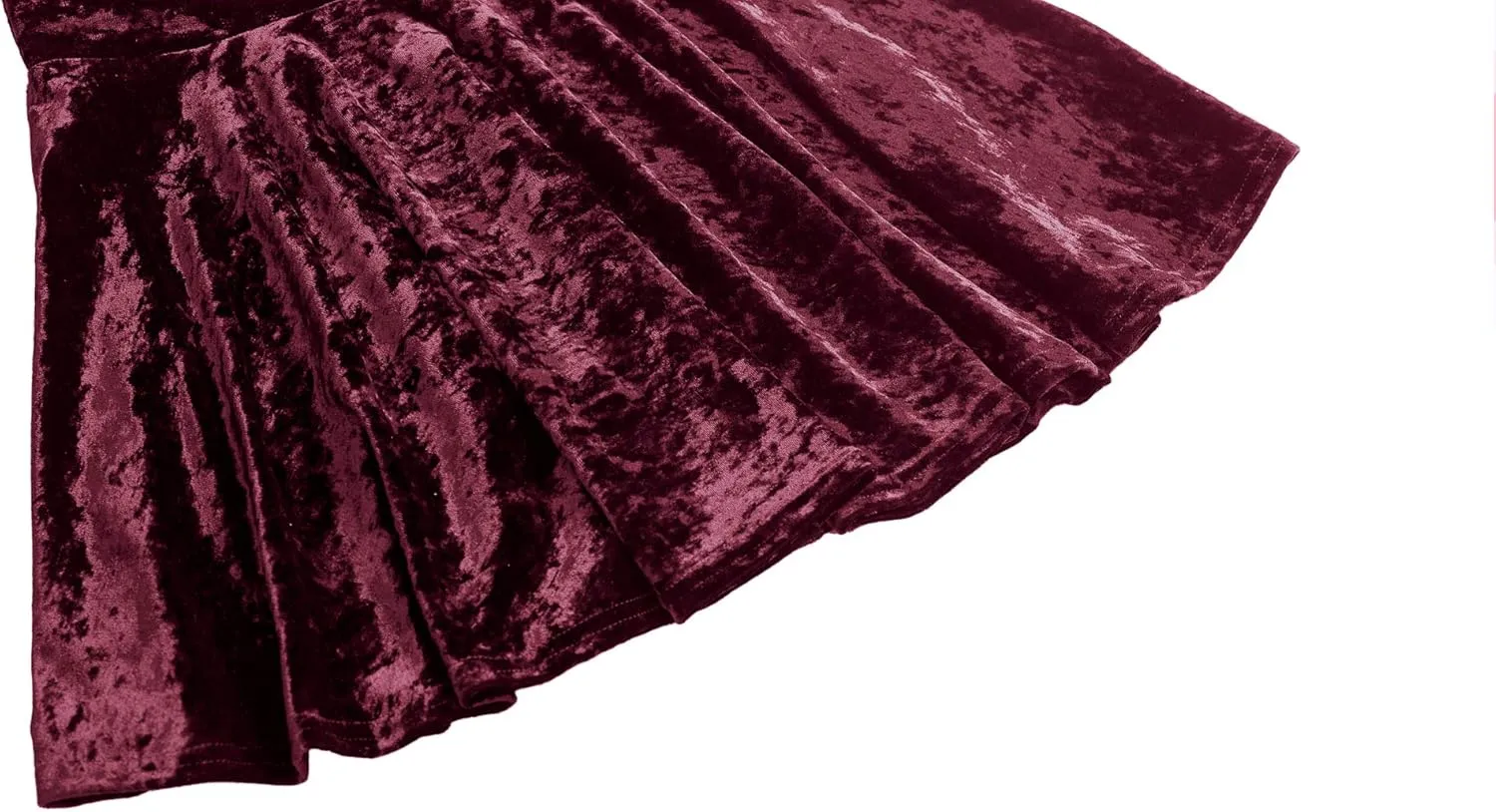 Urban CoCo Women's Vintage Velvet Stretchy Mini Flared Skater Skirt