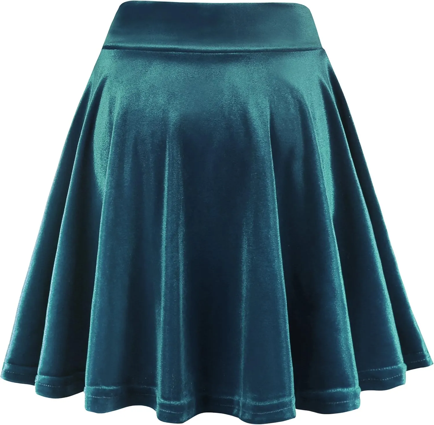 Urban CoCo Women's Vintage Velvet Stretchy Mini Flared Skater Skirt