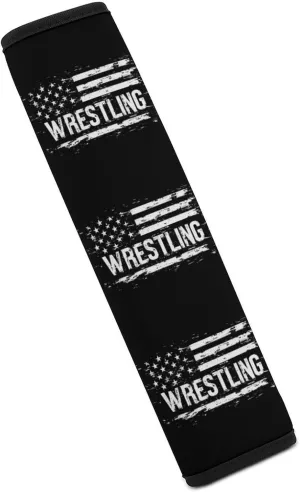 U.S.A Flag Wrestling Fashion Car Seat Belt Cover Pad for Shoulder Bag Camera Soft Comfort Accessories 1PCS