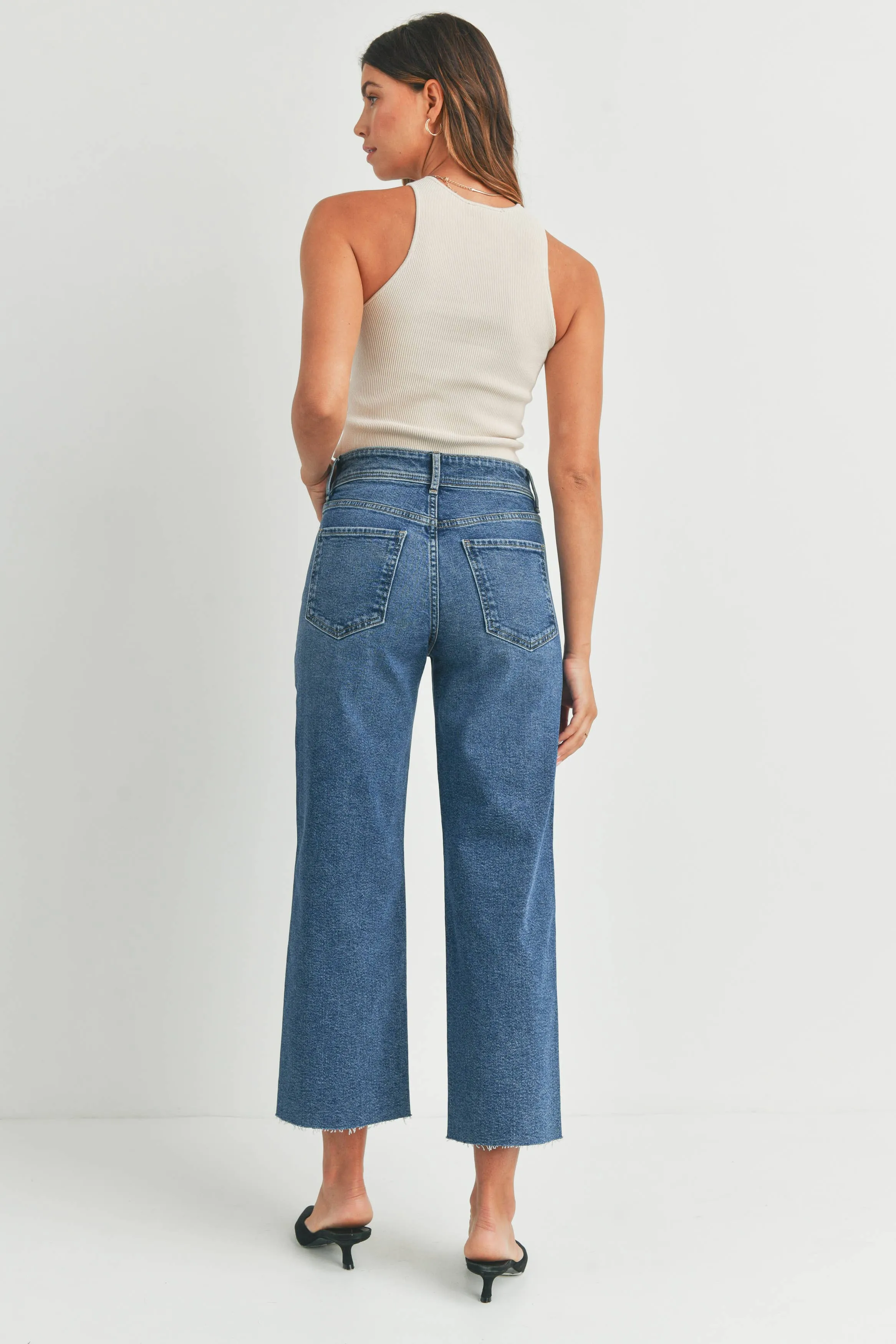 Utility Wide Leg Denim Jeans