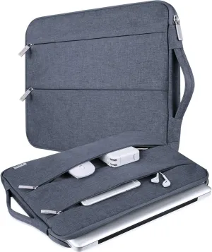 V Voova Laptop Sleeve Carrying Case 15.6 16 Inch,Slim Computer Cover Bag Compatible with MacBook Pro 15/16, Dell xps 15,15-16 Inch HP Dell Asus Acer Laptop, Dark Grey