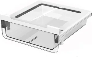 vacane Kitchen Organizer Drawer, Clear Under Shelf Drawer,Pantry Drawer Under Cabinet Shelf Hanging Storage, Pull Out Fridge Bins Organizer
