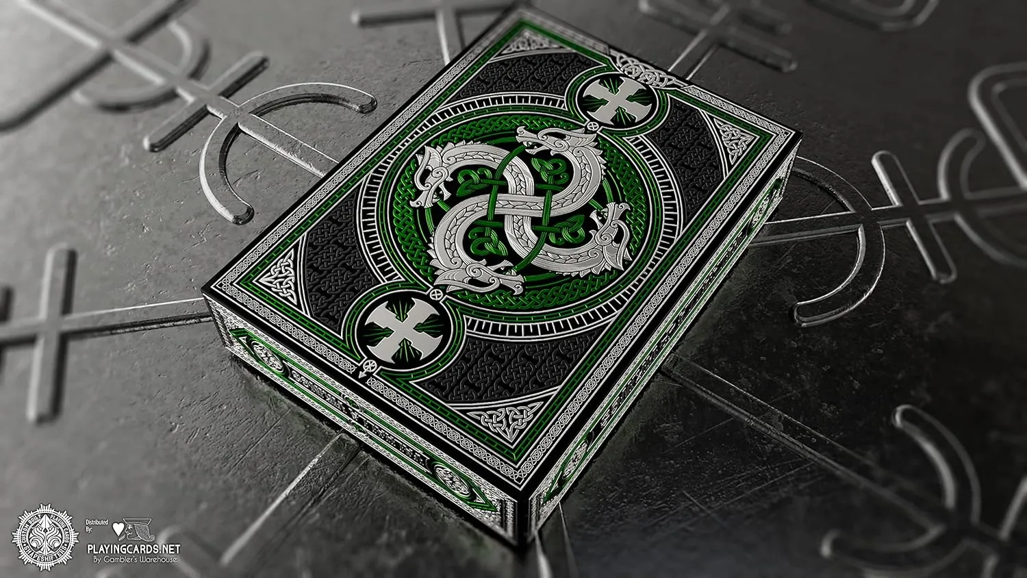 Valhalla Vikings Emerald Playing Cards Special Deck Poker Size by Gamblers Warehouse