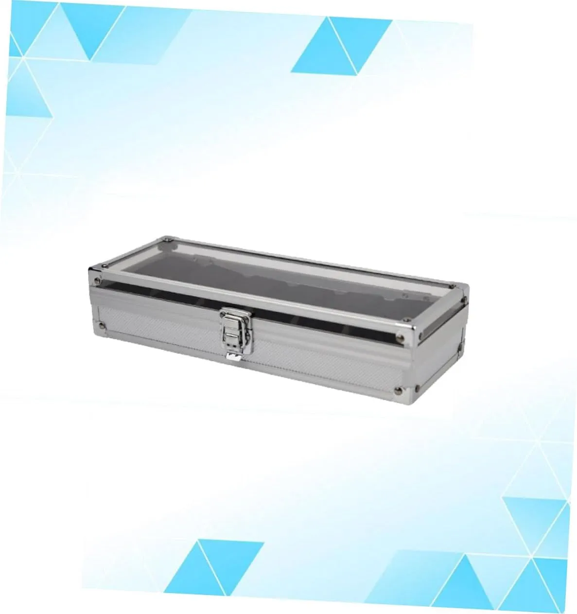 VALICLUD 2pcs Slots Aluminium Alloy Watch Organizer Case Transparent Window Portable Display Box for Jewelry Storage for Home and Jewelry Store Use