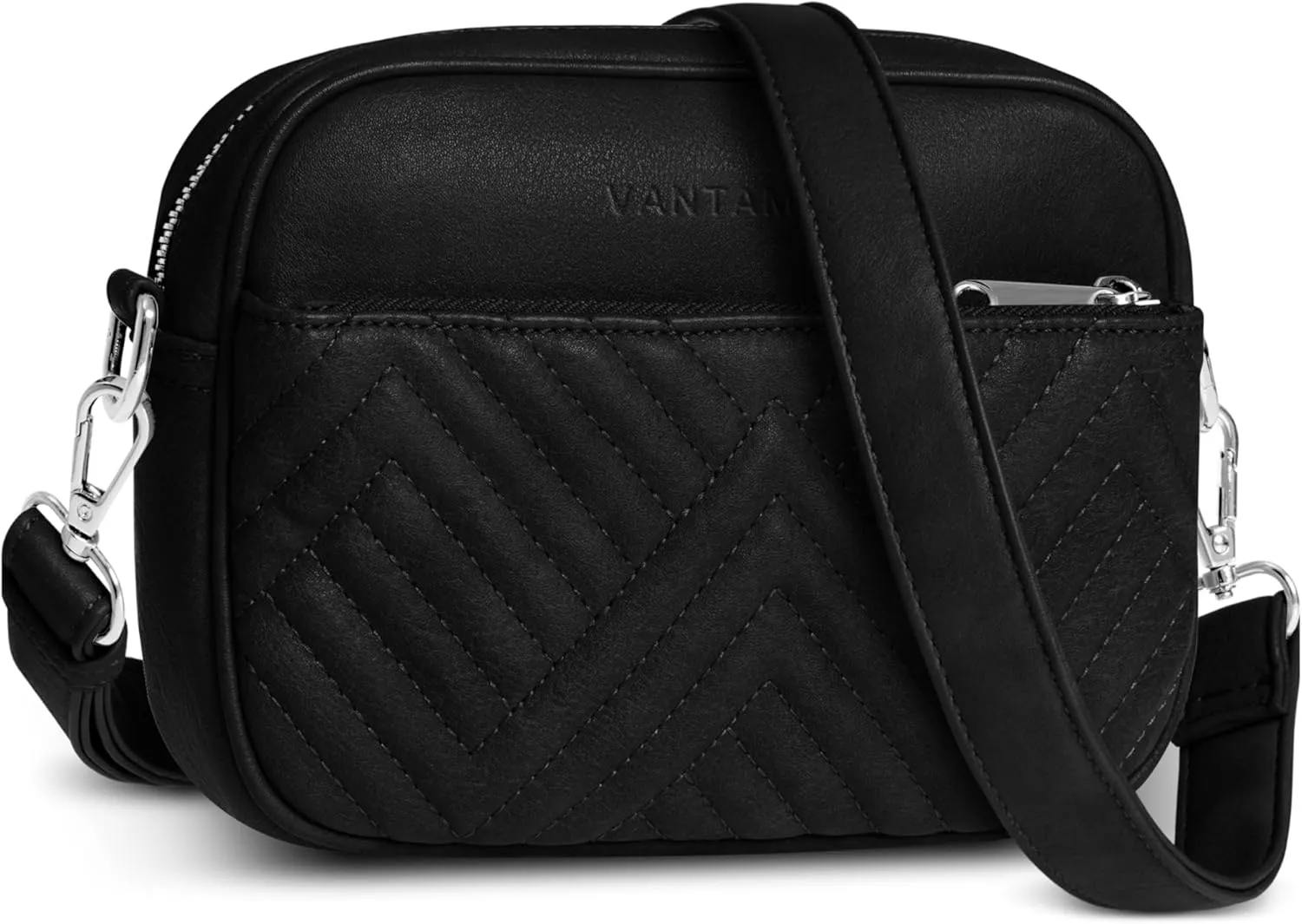 Vantamo Crossbody Bags For Women with Adjustable Strap, Premium PU Leather Purses for Women, Anti-Pickpocket Clip & Gift Box