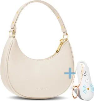 Vantamo Half Moon Clutch Bag for Women with Anti Theft RFID Protection and Personal Alarm for Women