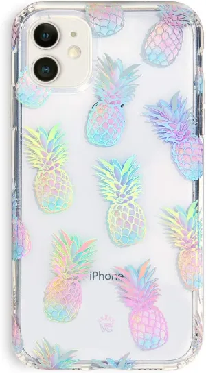 Velvet Caviar Compatible with iPhone 11 Case Pineapple Clear for Women, Girls - Cute Protective Phone Cases (Holographic Pineapples)