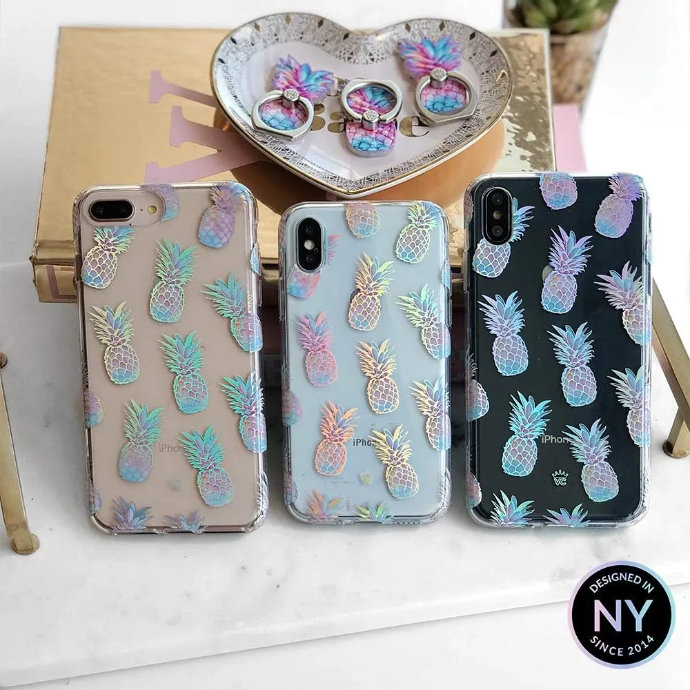 Velvet Caviar Compatible with iPhone 11 Case Pineapple Clear for Women, Girls - Cute Protective Phone Cases (Holographic Pineapples)