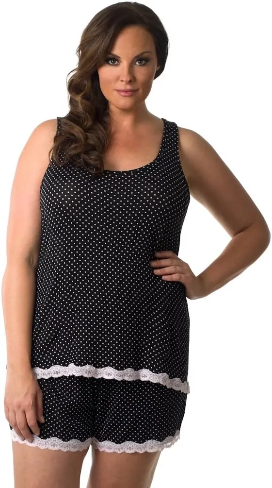 Velvet Kitten Plus Size Tank Top & Short Pajama Set 562856x