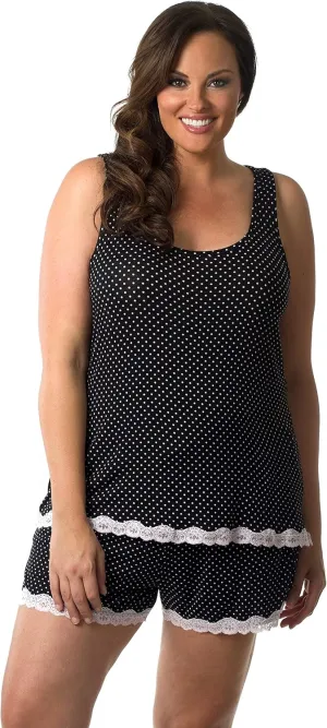 Velvet Kitten Plus Size Tank Top & Short Pajama Set 562856x