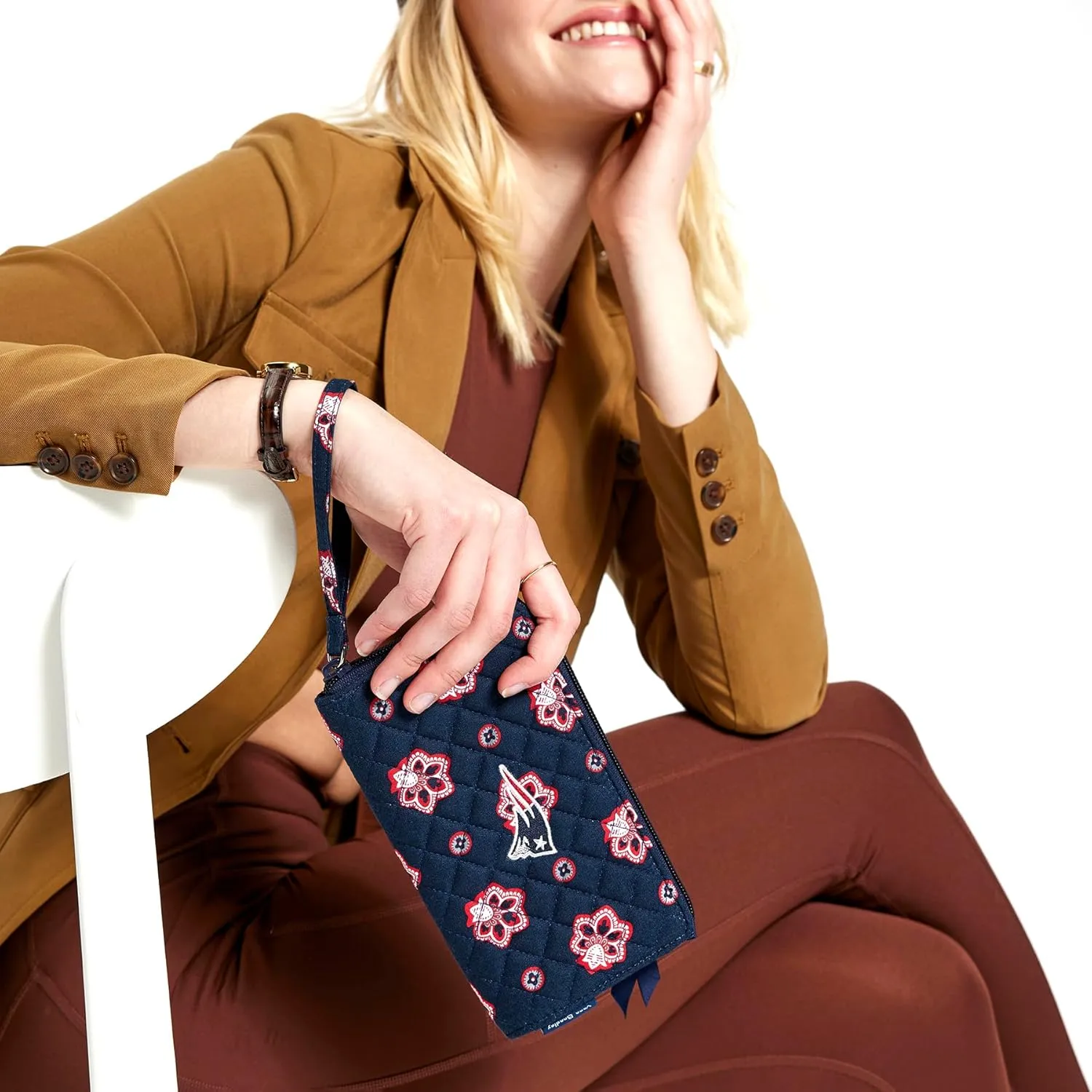 Vera Bradley Women's Cotton NFL Front Zip Wristlet (Multiple Teams Available)