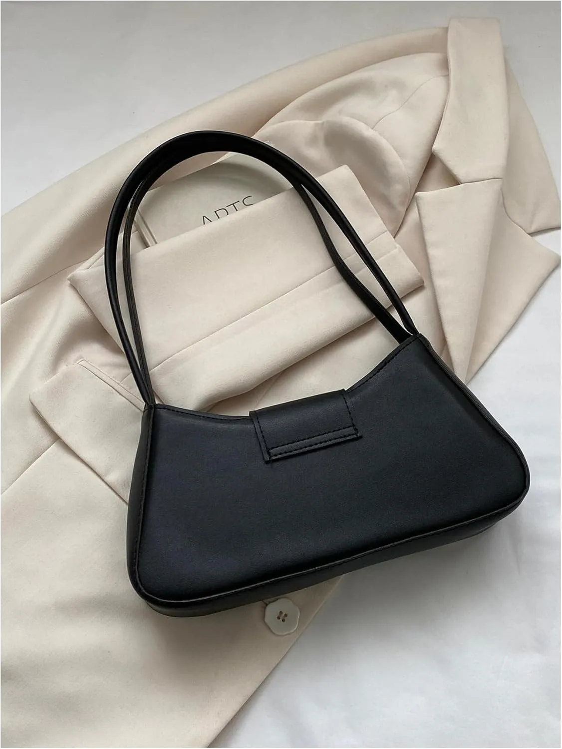 Verdusa Women's PU Leather Handbag Underarm Shoulder Bag Zipper Purses