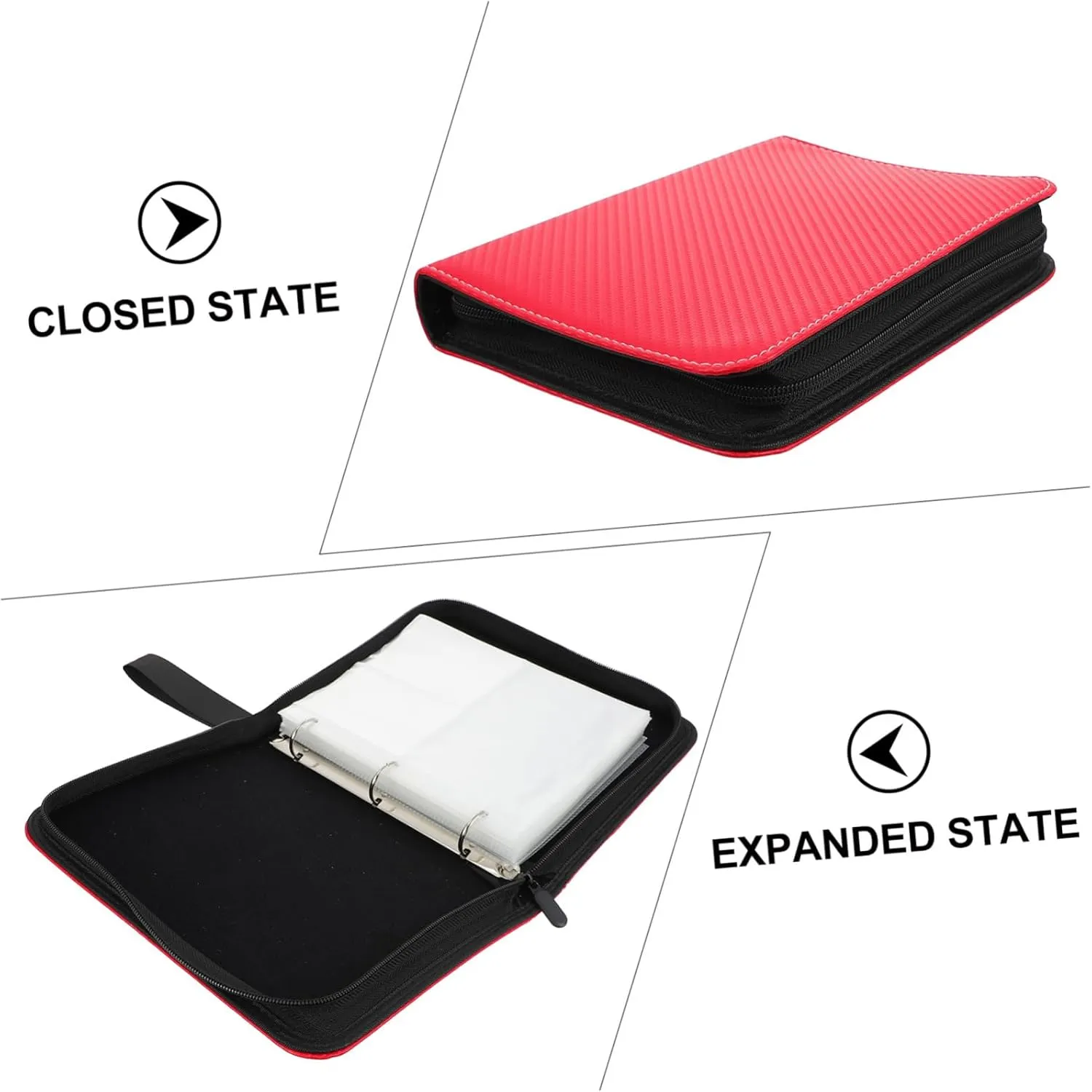VICASKY 1pc Pockets Trading Cards Binder Album Card Holder with Transparent Sleeves Protector for Safe Organization of Sports