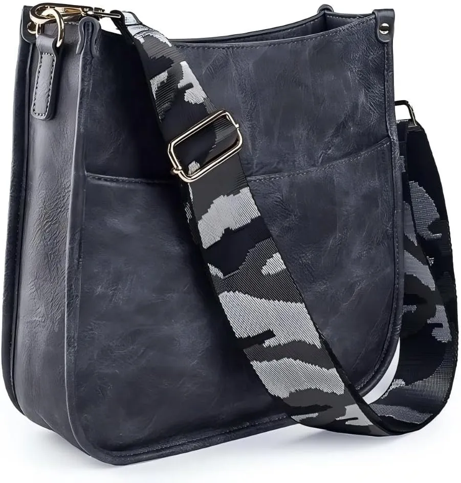 Viva Terry Vegan Leather Crossbody Fashion Shoulder Bag Purse with Adjustable Strap