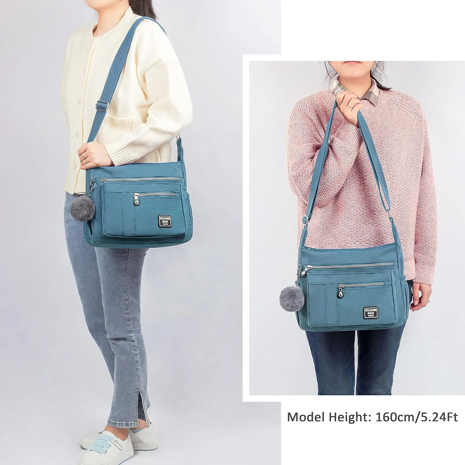 VOLGANIK ROCK Crossbody Bags for Women with RFID Pocket Anti Theft Handbag Water Resistant Shoulder Bags Travel Purse