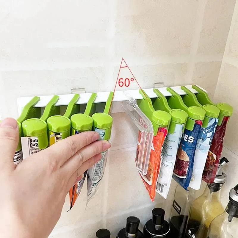Wall-Mounted Spice Organizer - Seasoning Rack for Kitchen Storage