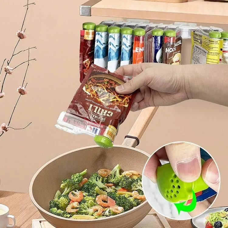 Wall-Mounted Spice Organizer - Seasoning Rack for Kitchen Storage