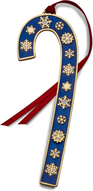 Wallace 2024 Gold Plated and Enameled Candy Cane Ornament 44th Edition