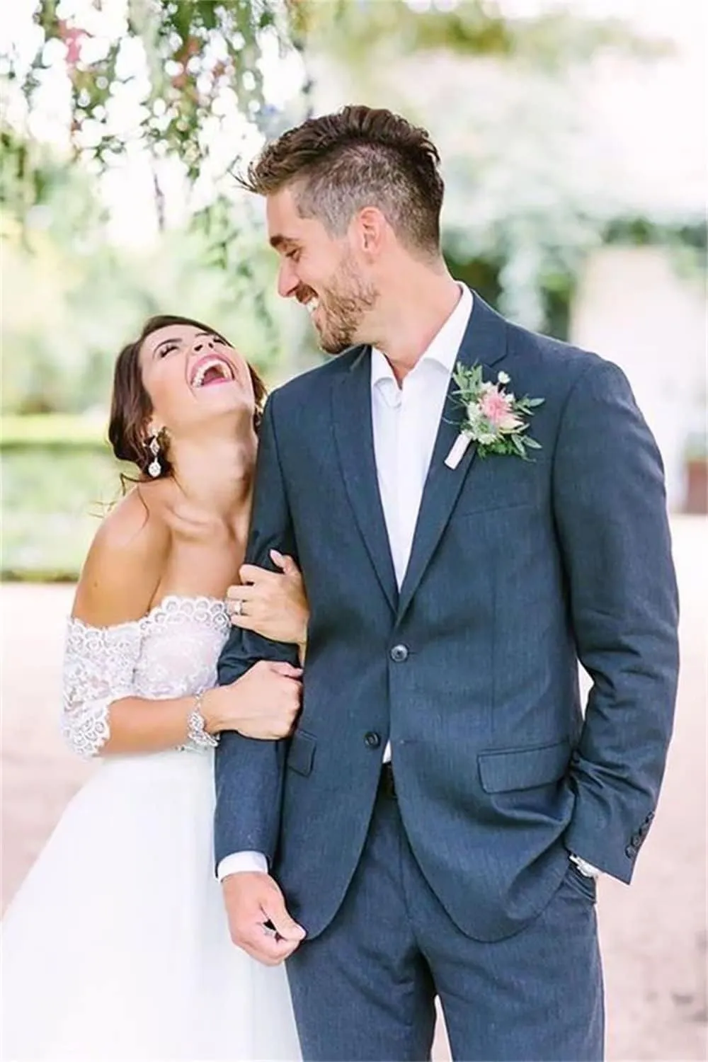 Wangyue Men's Linen Suit 2 Piece Causal Summer Suits Slim Fit Wedding Suit Groomsmen Prom Tuxedo Suits