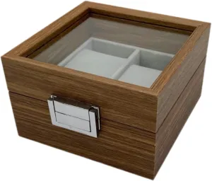 Watch Box Organizer Watch Organizer Holder 2 Slot Birthday Gift Wood Watch Box Girls Women Watches Necklace Bracelet Earrings