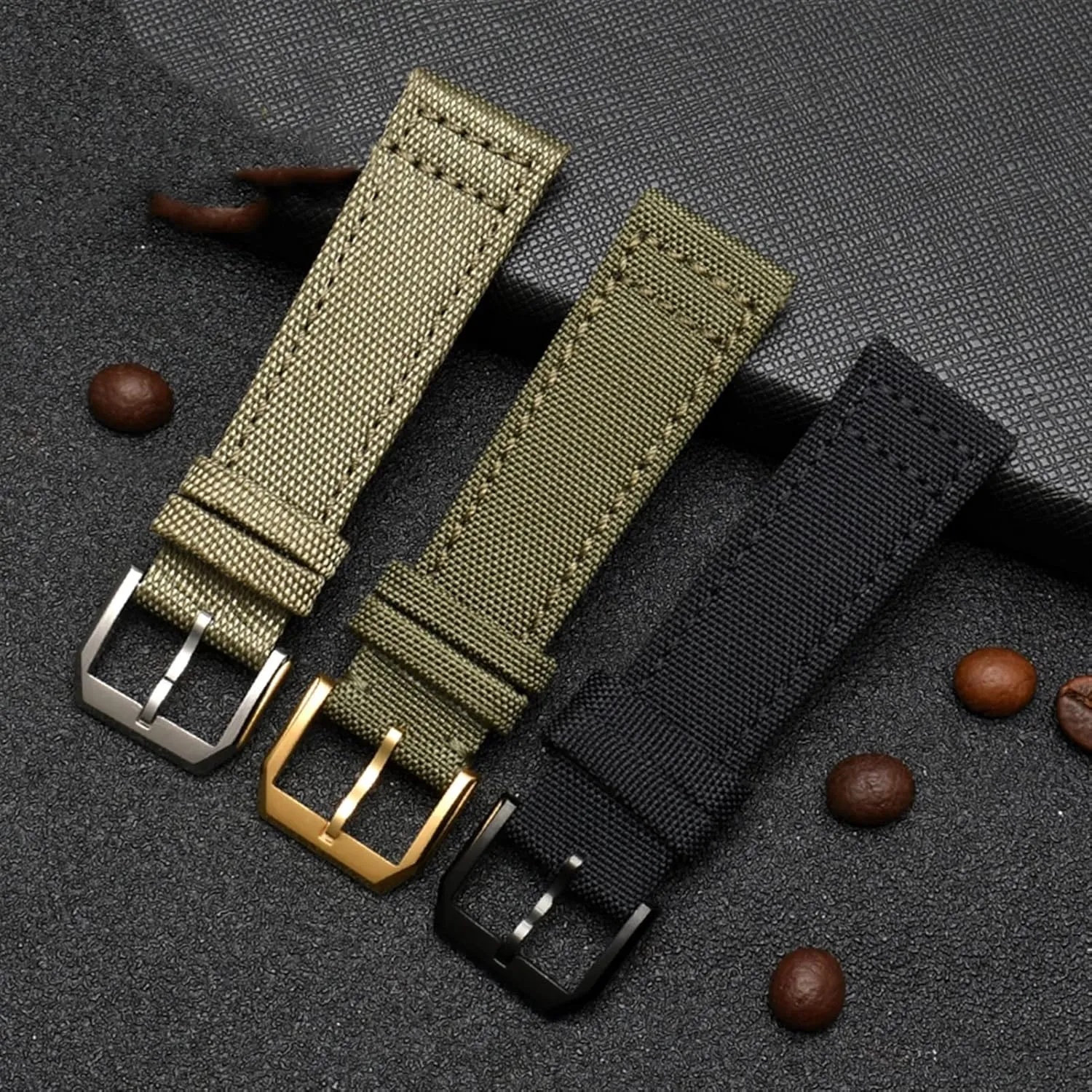 Watch Strap Rubber Strap Silicone Strap Universal Strap Buckle Strap Cowhide Strap Nylon Leather Silicone Strap Folding Buckle Strap Watch Strap Strap