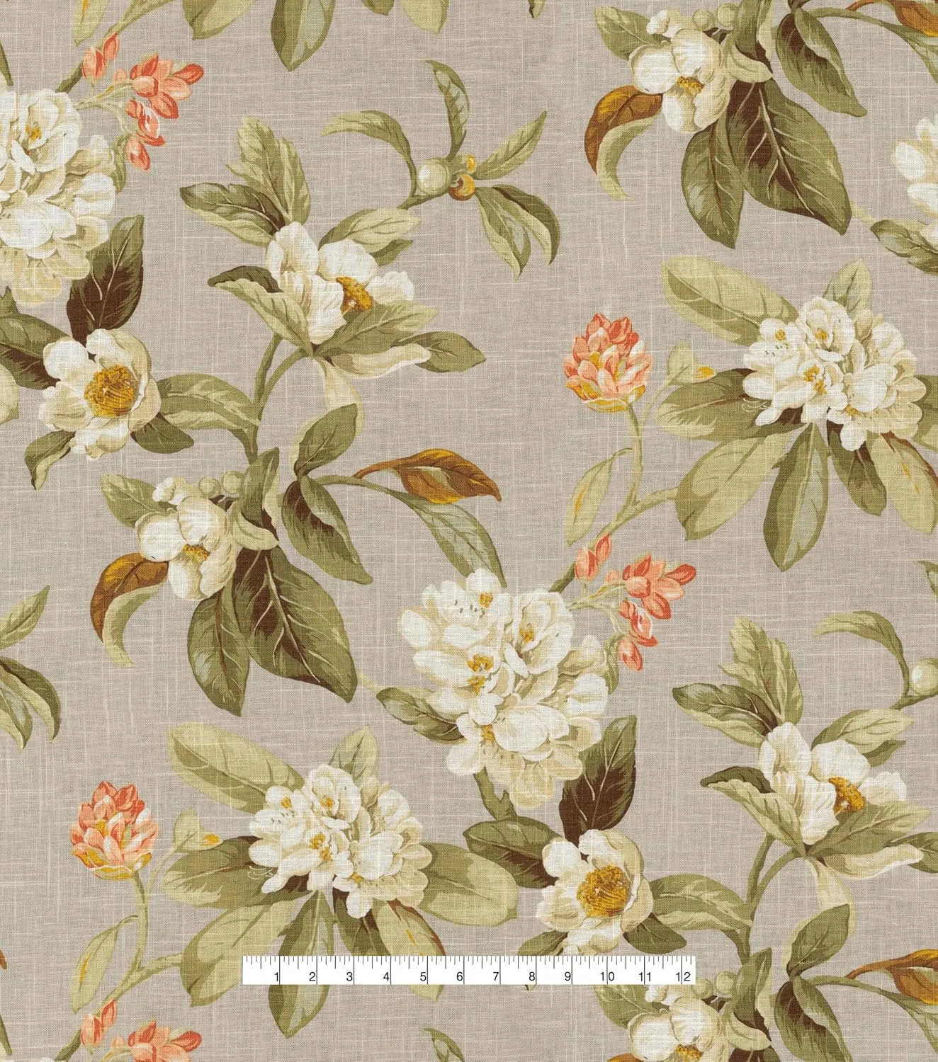 Waverly - Premium Printed Linen Fabric by The Yard, Floral Inspired, DIY, Craft, Project, Sewing, Designer Upholstery and Home Decor, 54" Wide (Live Artfully Collection, Shadow)