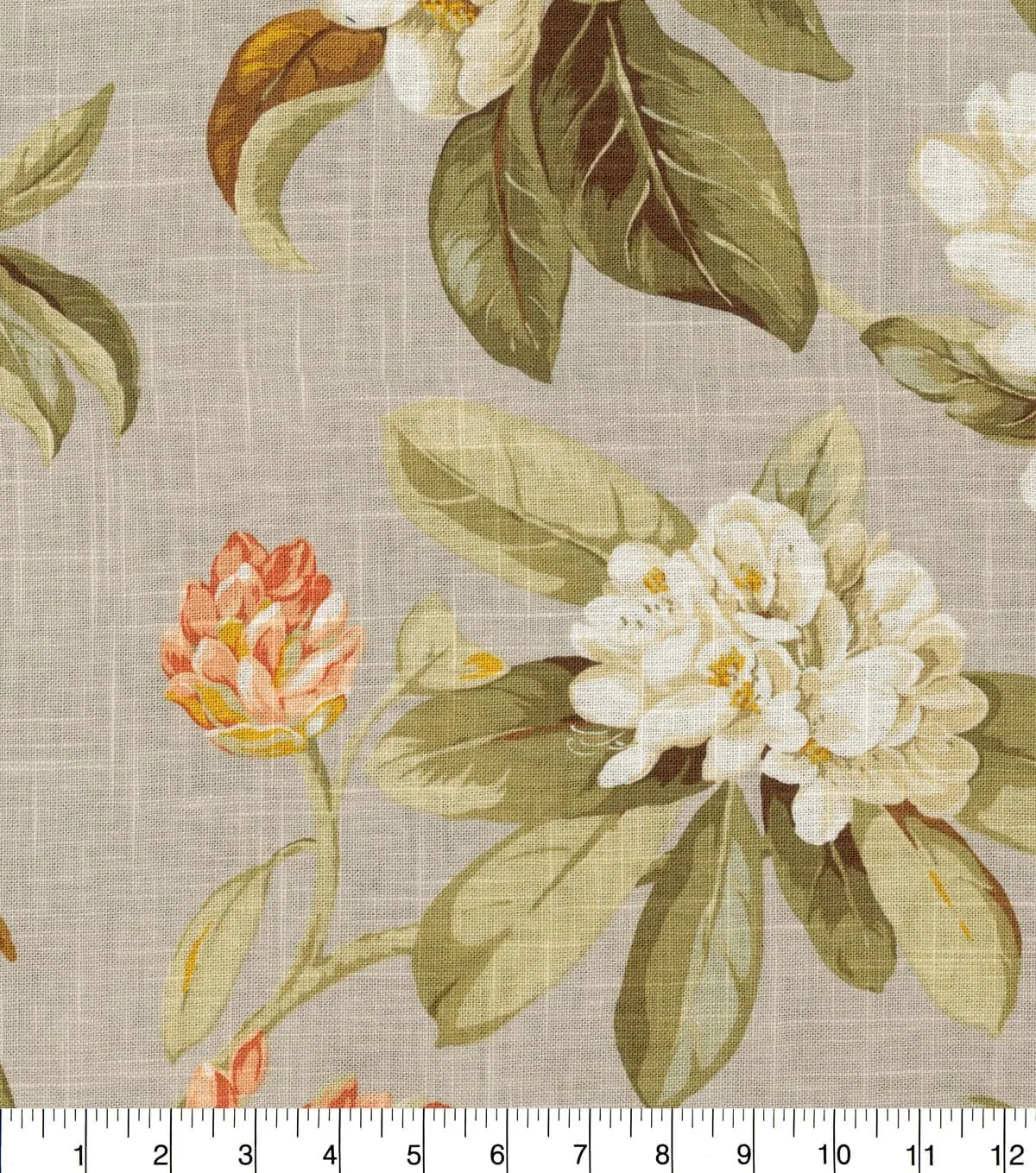 Waverly - Premium Printed Linen Fabric by The Yard, Floral Inspired, DIY, Craft, Project, Sewing, Designer Upholstery and Home Decor, 54" Wide (Live Artfully Collection, Shadow)
