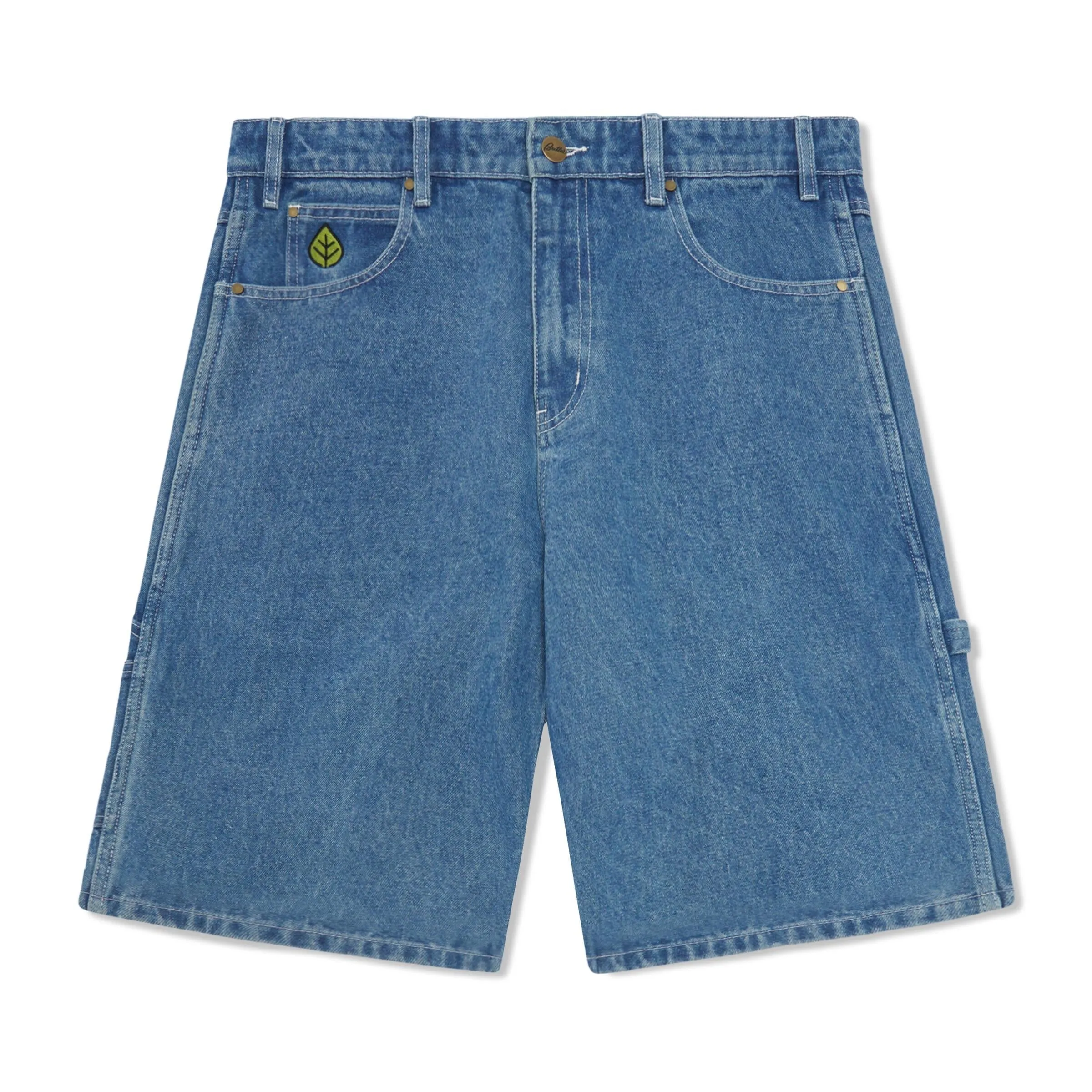 Weathergear Heavyweight Denim Shorts - Mid Blue