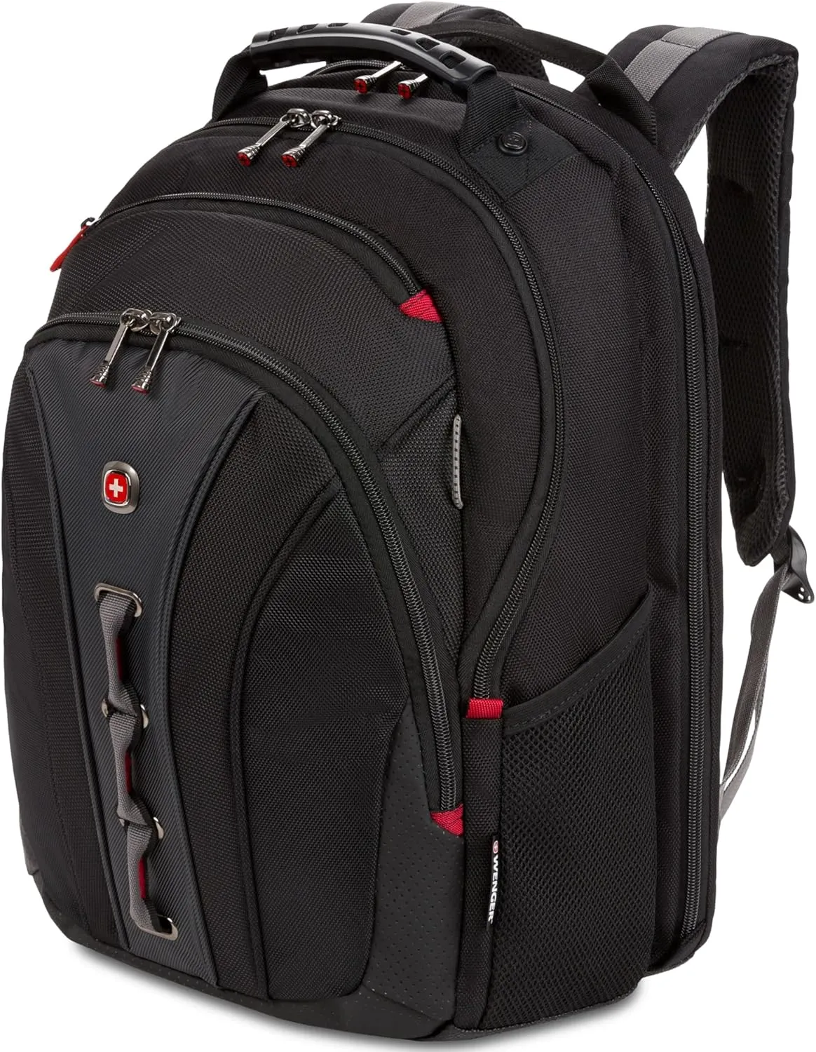 Wenger Legacy 16 inch Laptop Backpack, Men's and Women's Laptop Bag, Black/Gray, One Size
