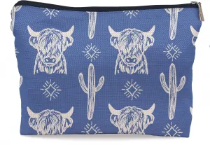 Western Cow Makeup Bag,Western Cow Gifts For Women,Cowgirl Stuff For Women,Cowgirl Gifts(COW F)