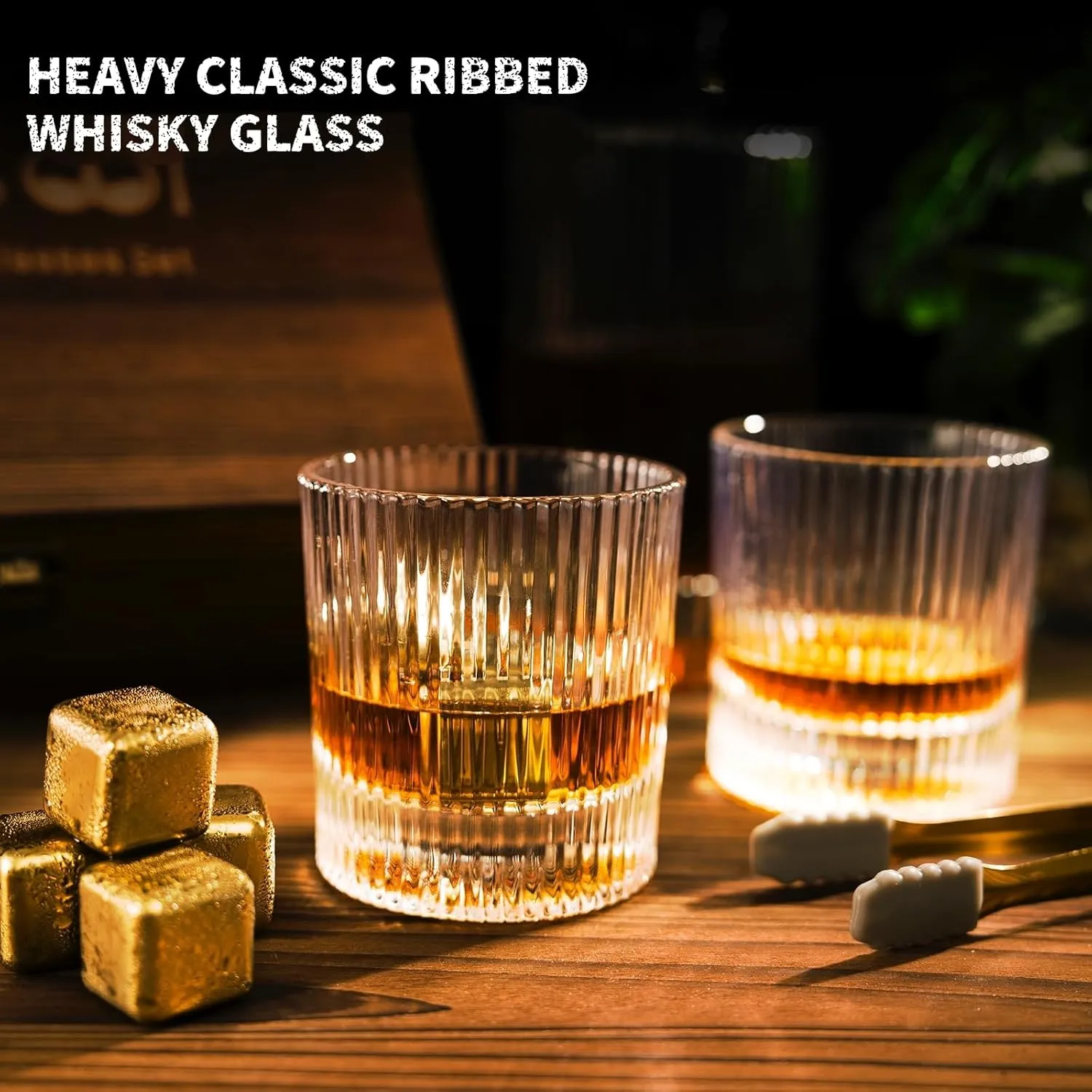 Whiskey Glasses Set of 2 - Whiskey Gifts Set for Men，Whisky Glass Sets， Bourbon Gifts for Men Dad Birthday Anniversary Father's Day