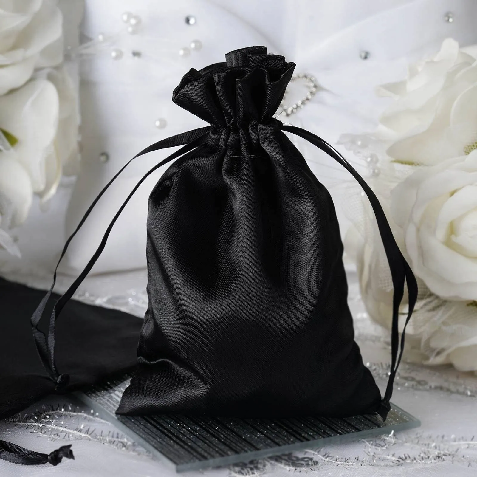 White Satin Favor Bags, Personalised Satin Bags, Custom Size Bag, Wedding Favors, Dust Bags, Jewelry Bags, Party Bags