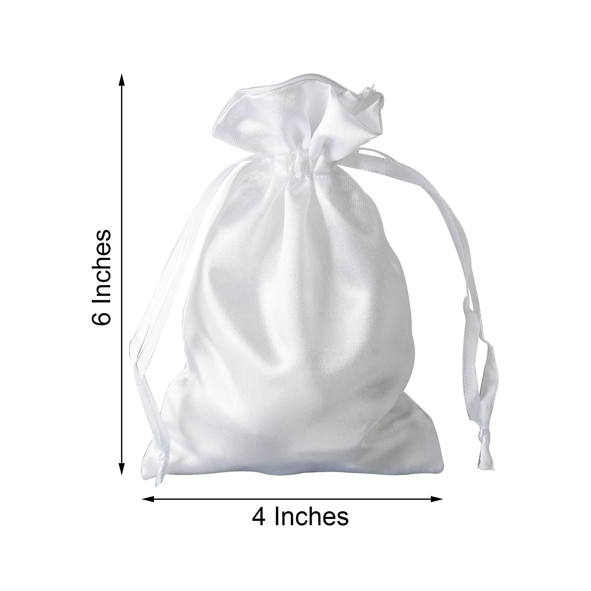 White Satin Favor Bags, Personalised Satin Bags, Custom Size Bag, Wedding Favors, Dust Bags, Jewelry Bags, Party Bags