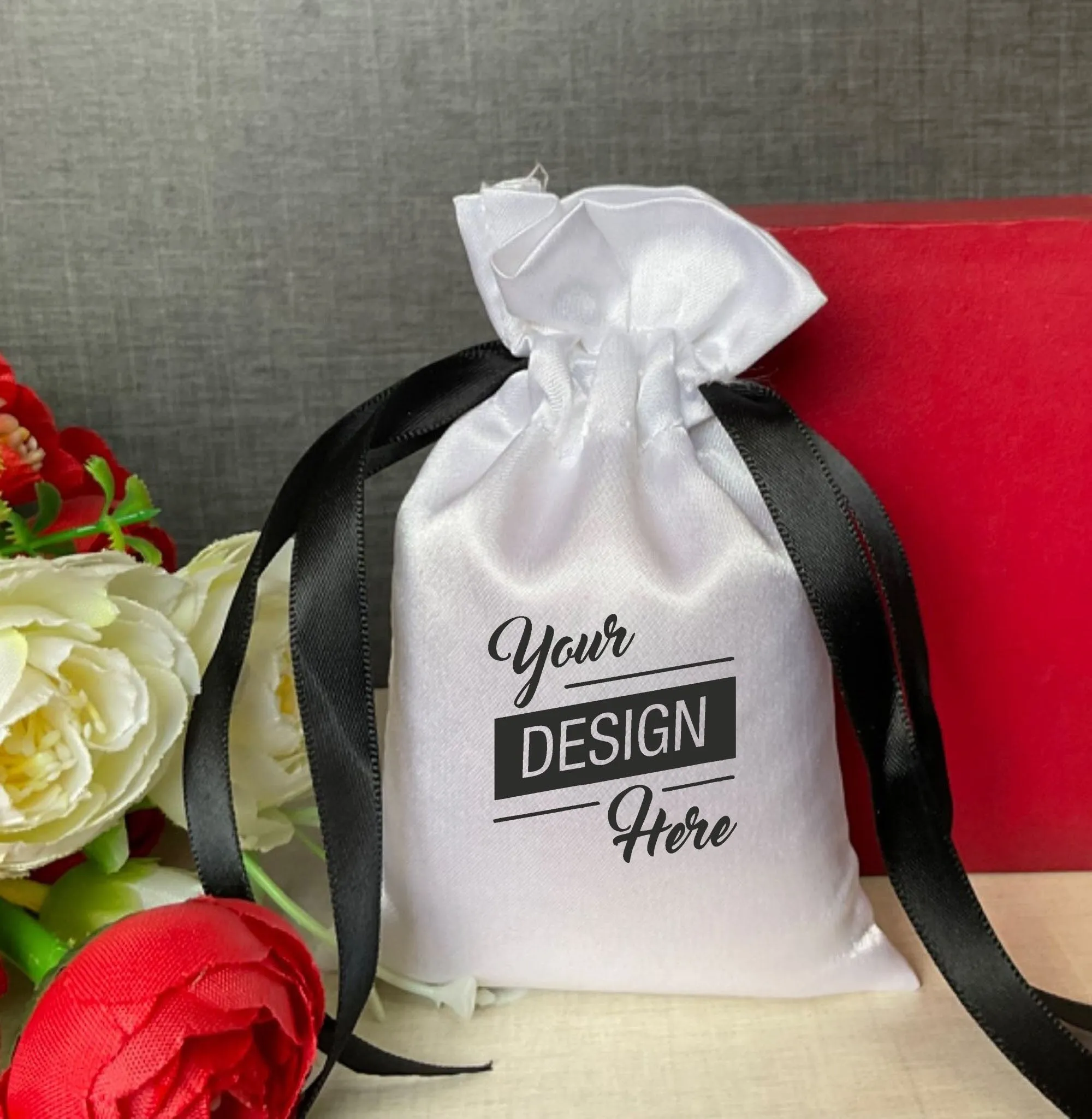 White/Black Satin Favor Bags, Custom Satin bags, Satin bags,Hair Extension Bags,Jewelry Bags,Jewelry pouch,Cosmetic Bags,Gift Bags