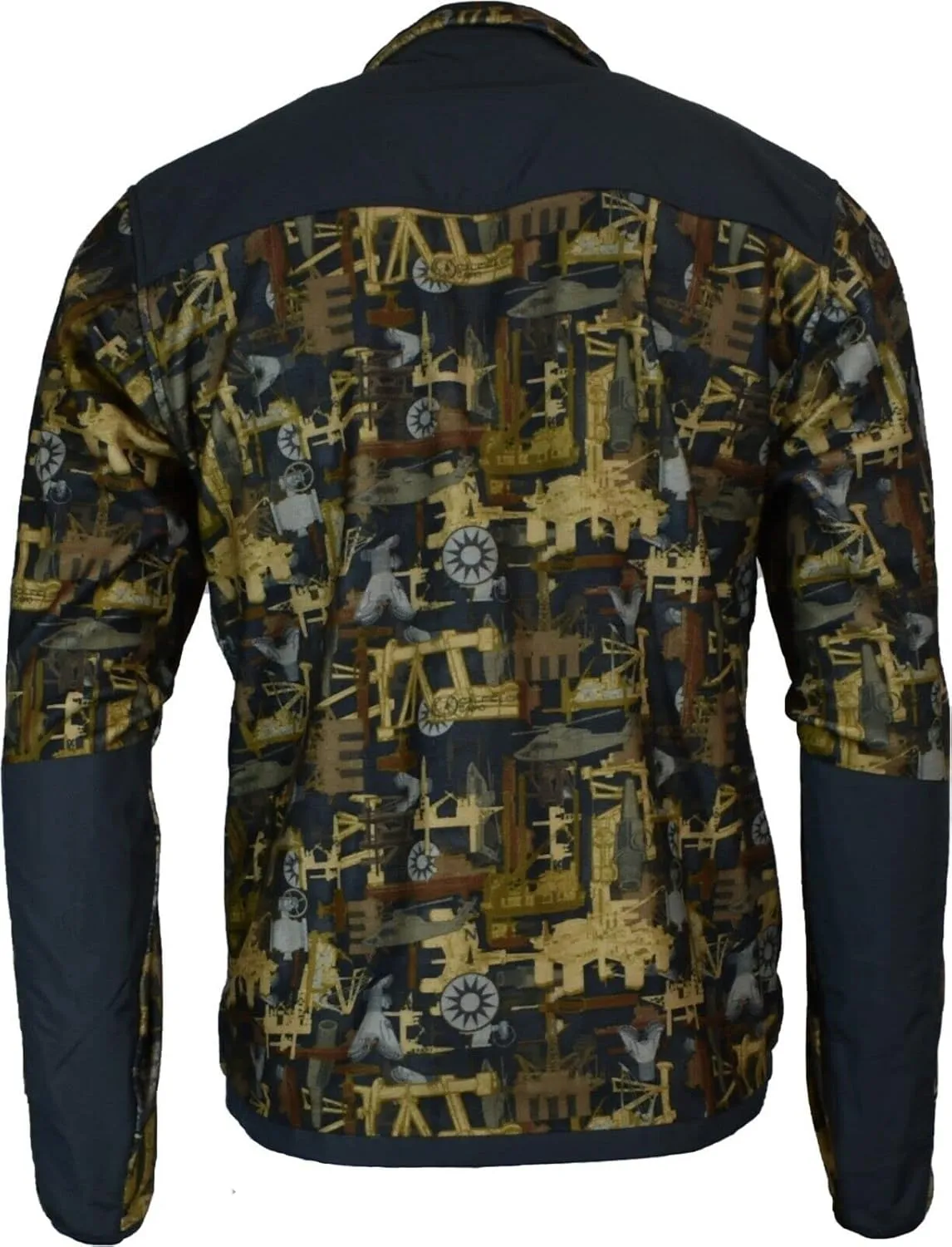 Windbreaker Water Resistant Full Zipper Jacket - Tri-Mountain Oilfield Camo Brown