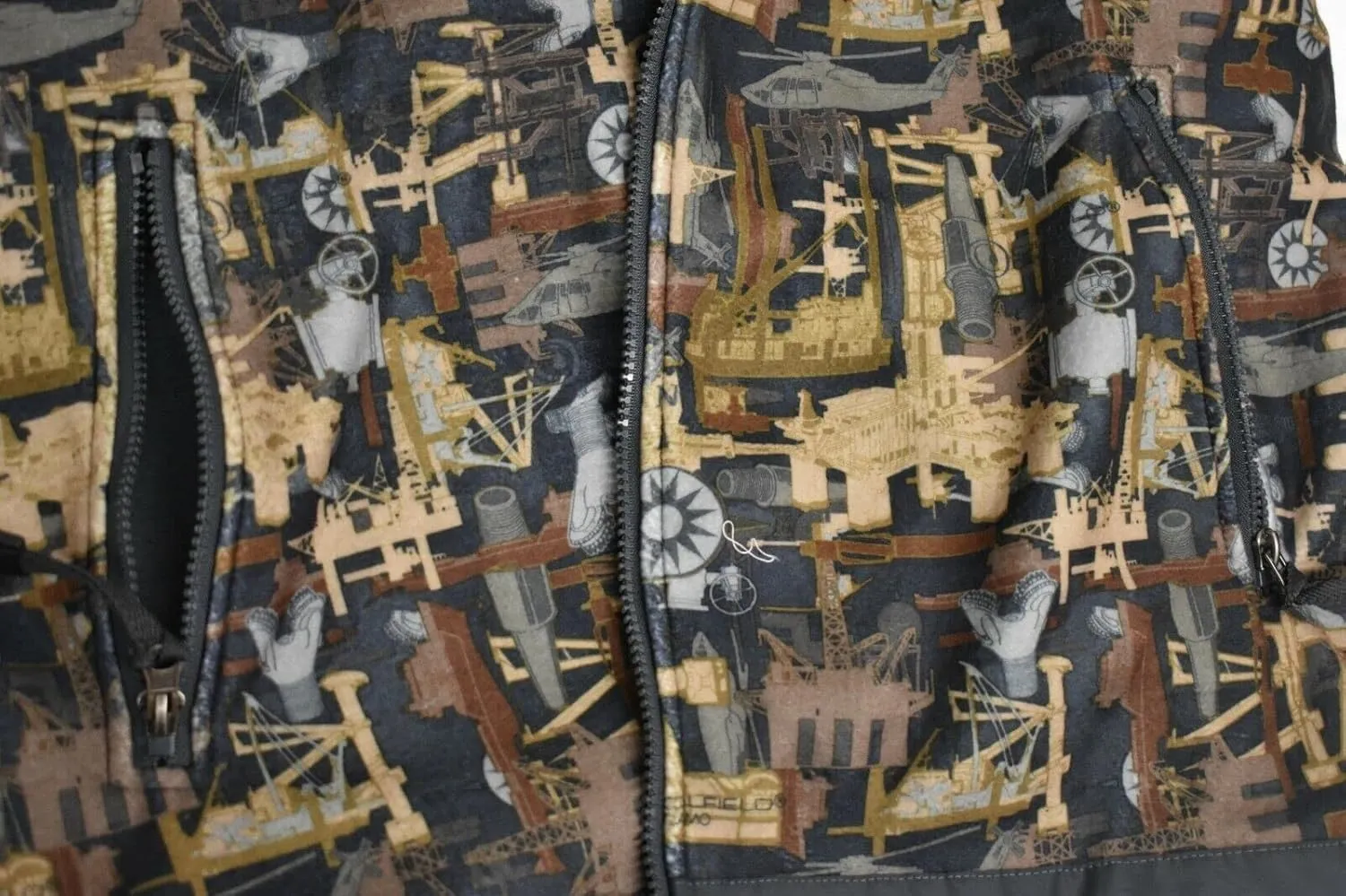 Windbreaker Water Resistant Full Zipper Jacket - Tri-Mountain Oilfield Camo Brown
