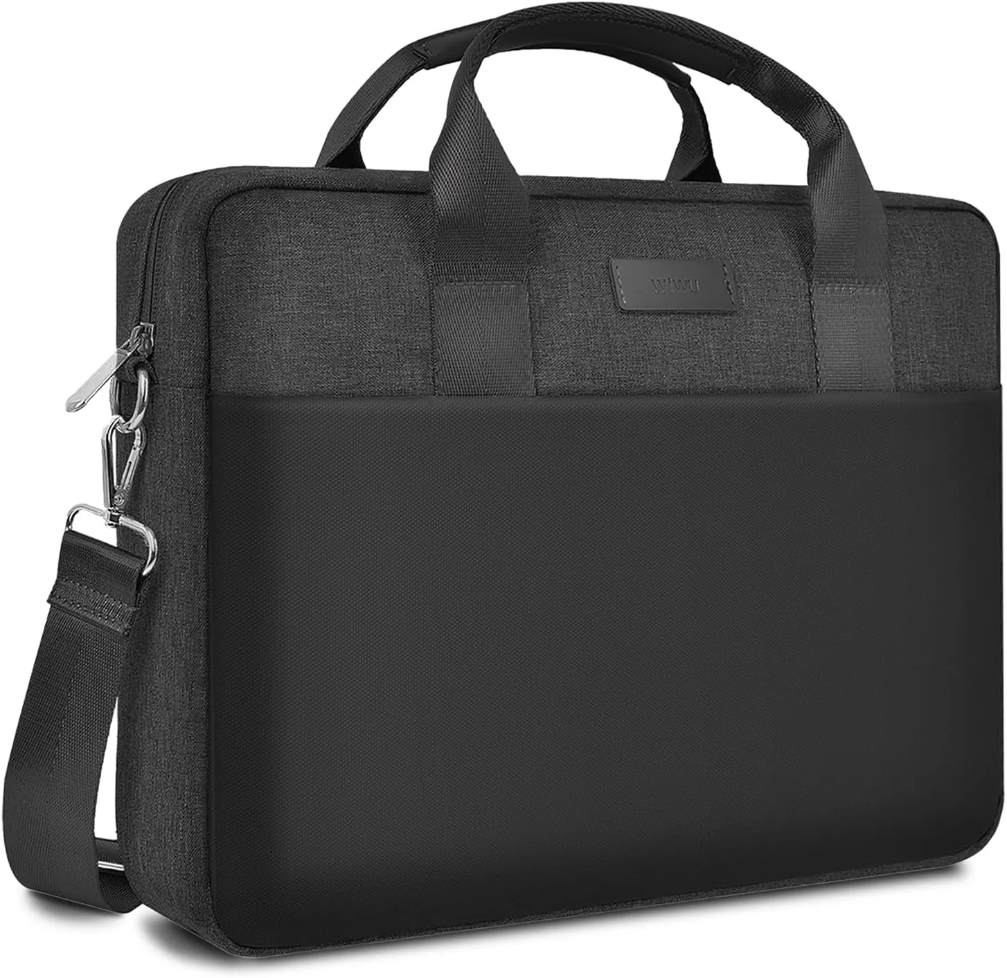 WIWU Laptop Bag 15.6-16 Inch, Messenger Bag for Men Business Travel Water-Resistant Laptop Case with Strap, Compatible with MacBook Pro/Dell XPS/HP Envy/Microsoft Surface (Black)