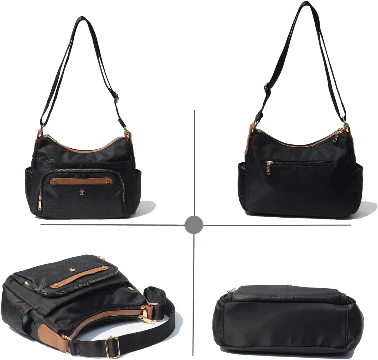 Women Crossbody Bag Shoulder Handbag Multiple Pockets Bag Ladies Messenger Bag Purse Fashion Tote