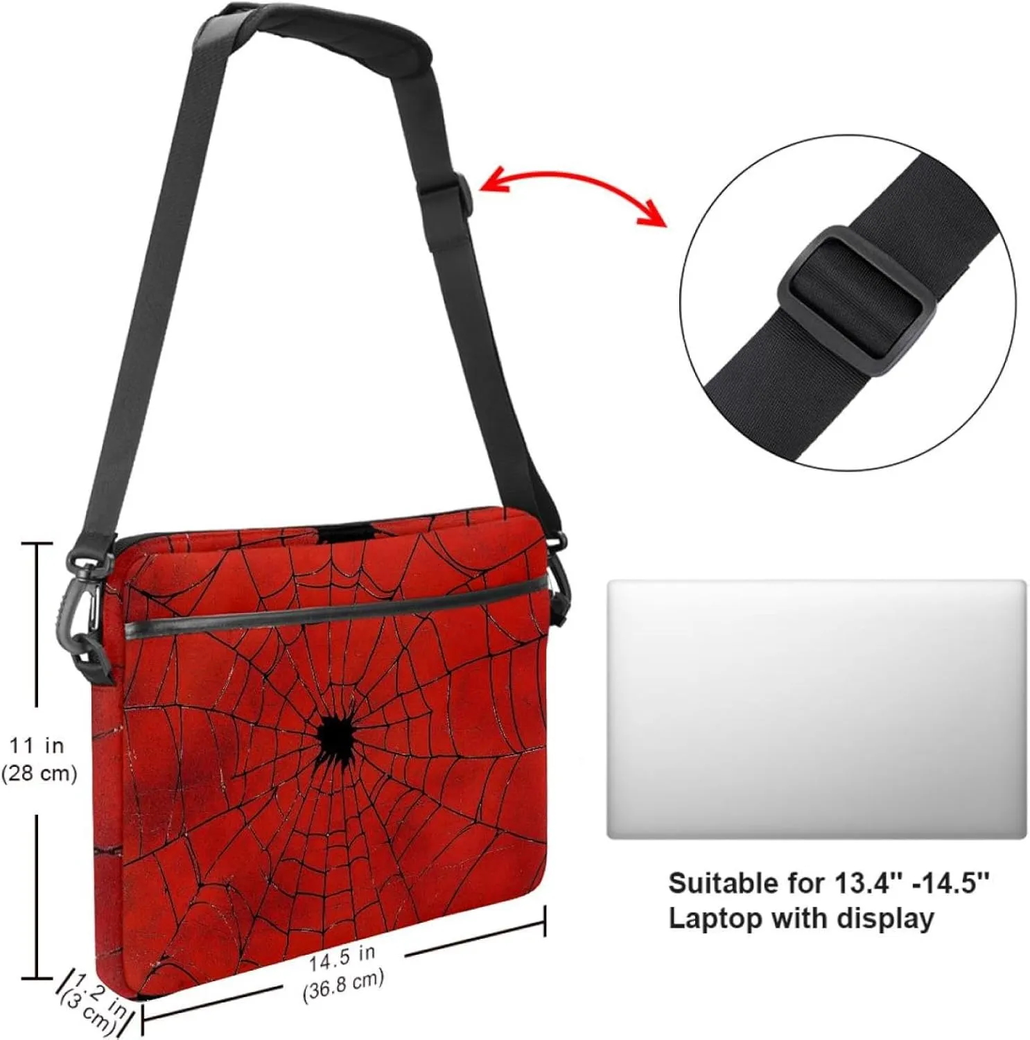 Women Laptop Bag Rainbow with Coins St Patrick's Day Pattern Laptop Computer Bag Work Tote Bag Shoulder Messenger Bag