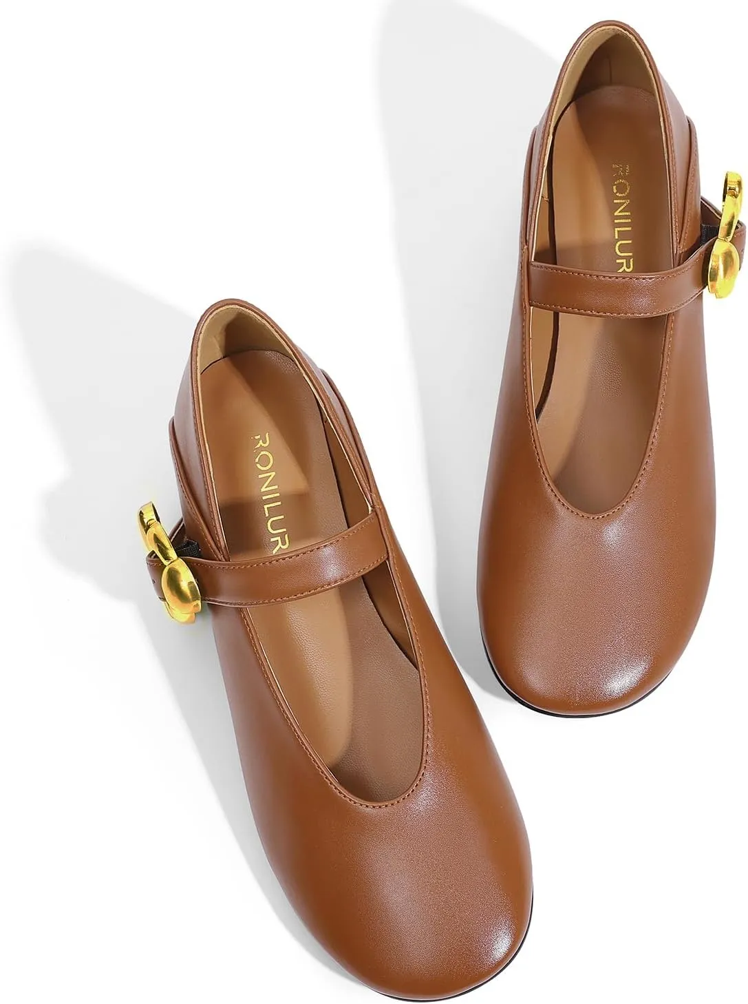 Women Mary Jane Shoes Pumps Chunky Comfortable Low Heels Closed Round Toe Dress Work Wedding Shoes