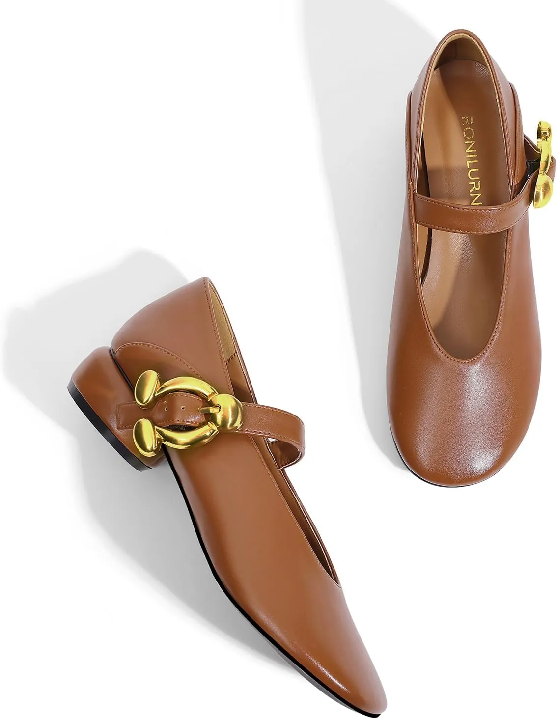 Women Mary Jane Shoes Pumps Chunky Comfortable Low Heels Closed Round Toe Dress Work Wedding Shoes