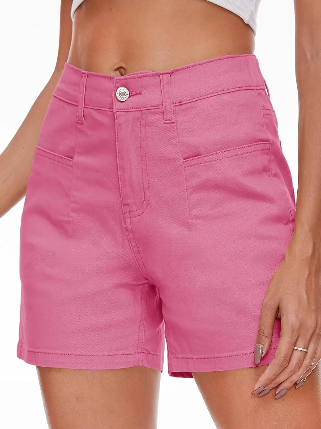 Women Stretchy Jean Shorts High Waisted Denim Shorts for Women Chino Cargo Shorts Women's Summer Jorts