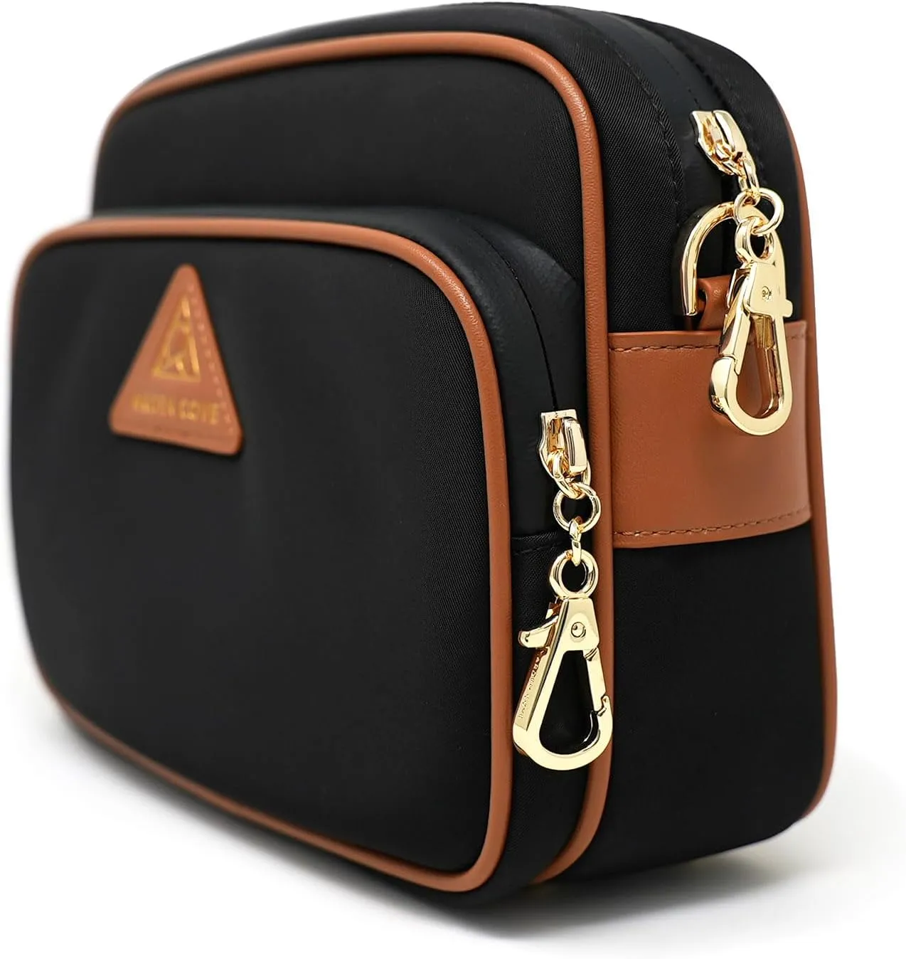 Womens Anti-Theft Water-Proof Travel Crossbody Bag with Locking Clasps Chain Strap