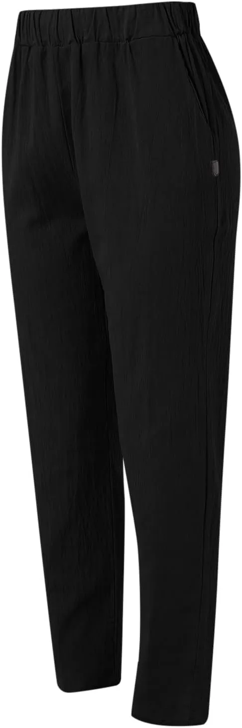 Womens Bootcut Dress Pants Women Linen Pants Casual High Waisted Button Stretchy Business Work Casual Trousers