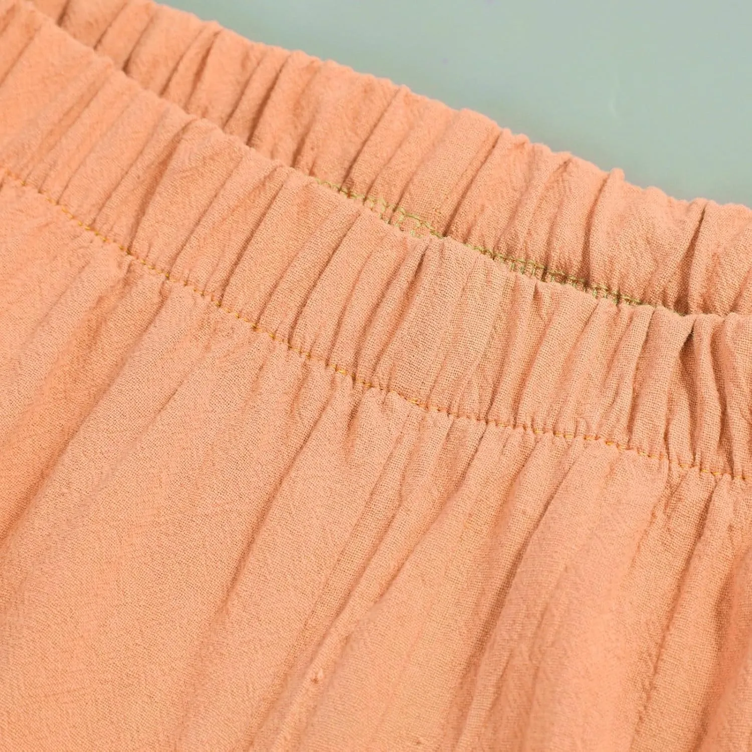 Women's Cotton Linen Capri Pants Casual Cropped Baggy Trousers Comfy Loose Palazzo Lounge Pants with Pockets