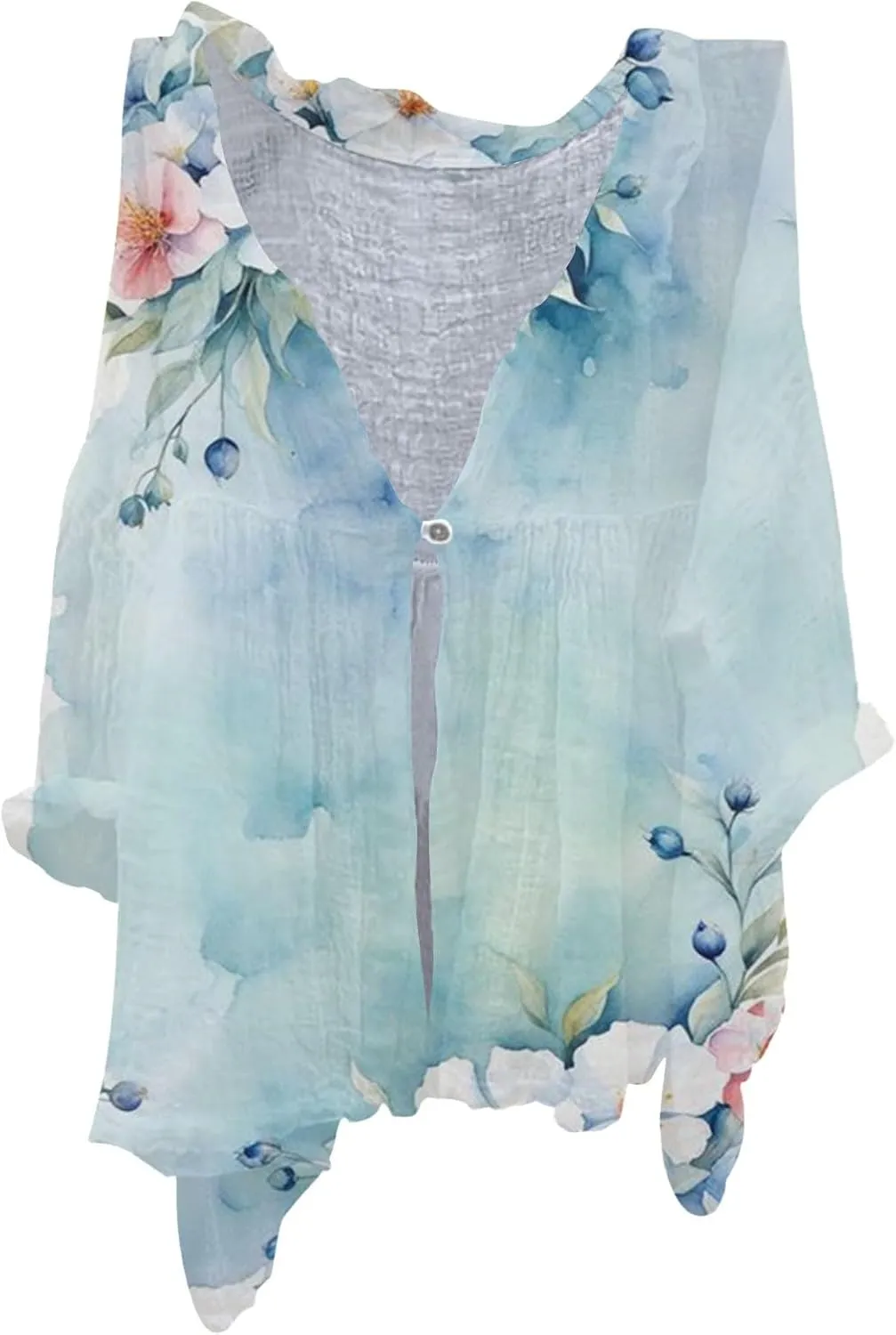 Women's Linen Blouse Women's Floral Butterfly Print Natural Autumn Fragrant Fabric Shirt Cotton Linen Shirt Blouse